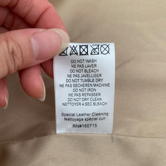 CURRENT SEASON NEW Retrofete Kieran leather long coat in latte - Picture 12 of 12